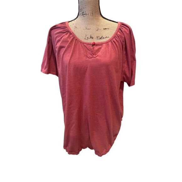 Riders by Lee Women's Short Sleeve Blouse Red Size 1X - Picture 1 of 10